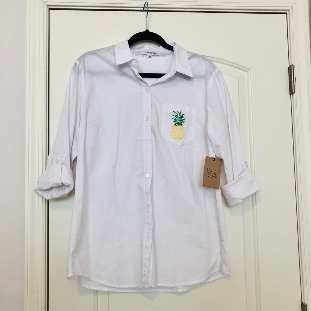 Eden & Olivia | Pineapple Button Down Shirt